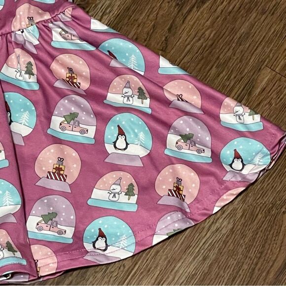 Dot Dot Smile Short Sleeve Holiday Twirl Dress Purple Pink Blue Size 2T - Picture 9 of 10